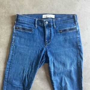 GAP Women True Skinny Ankle Blue Jeans ankle with zip front pockets (6)